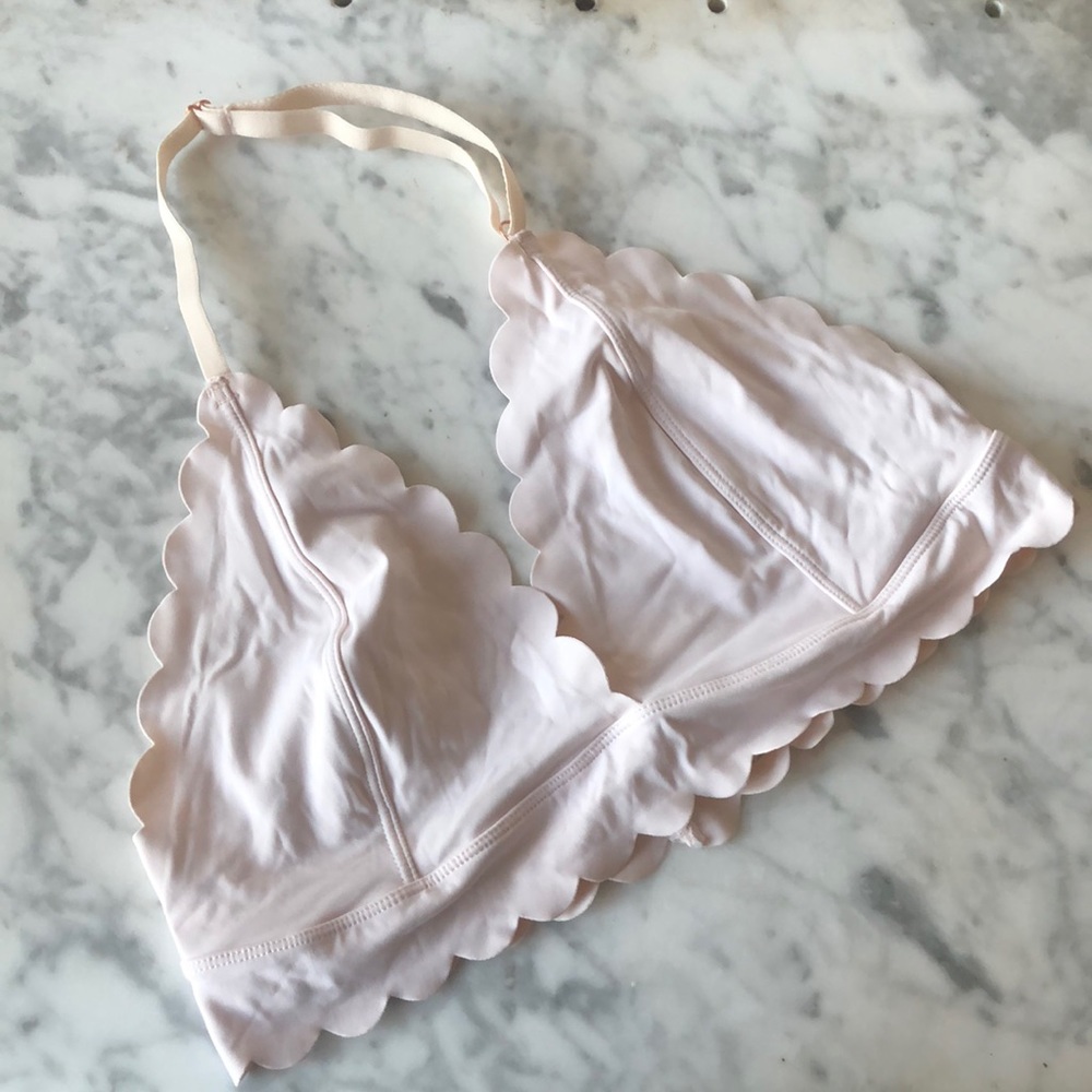 Pink scalloped bralette
